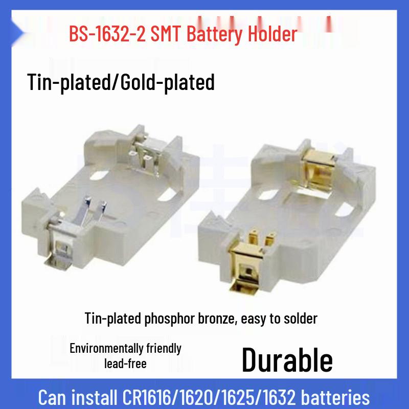 BS-1632 SN SMD SMT CR1632/LIR1632 High-Temp Resistant Battery Holder