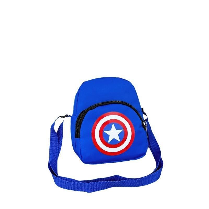 Adorable Canvas Children's Shoulder Bag With Cute Animal Cartoon Spiderman Design