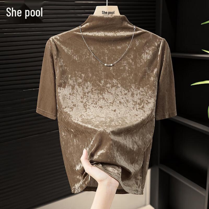 

Tachi Women s Semi-High Collar Short Sleeve T-Shirt S