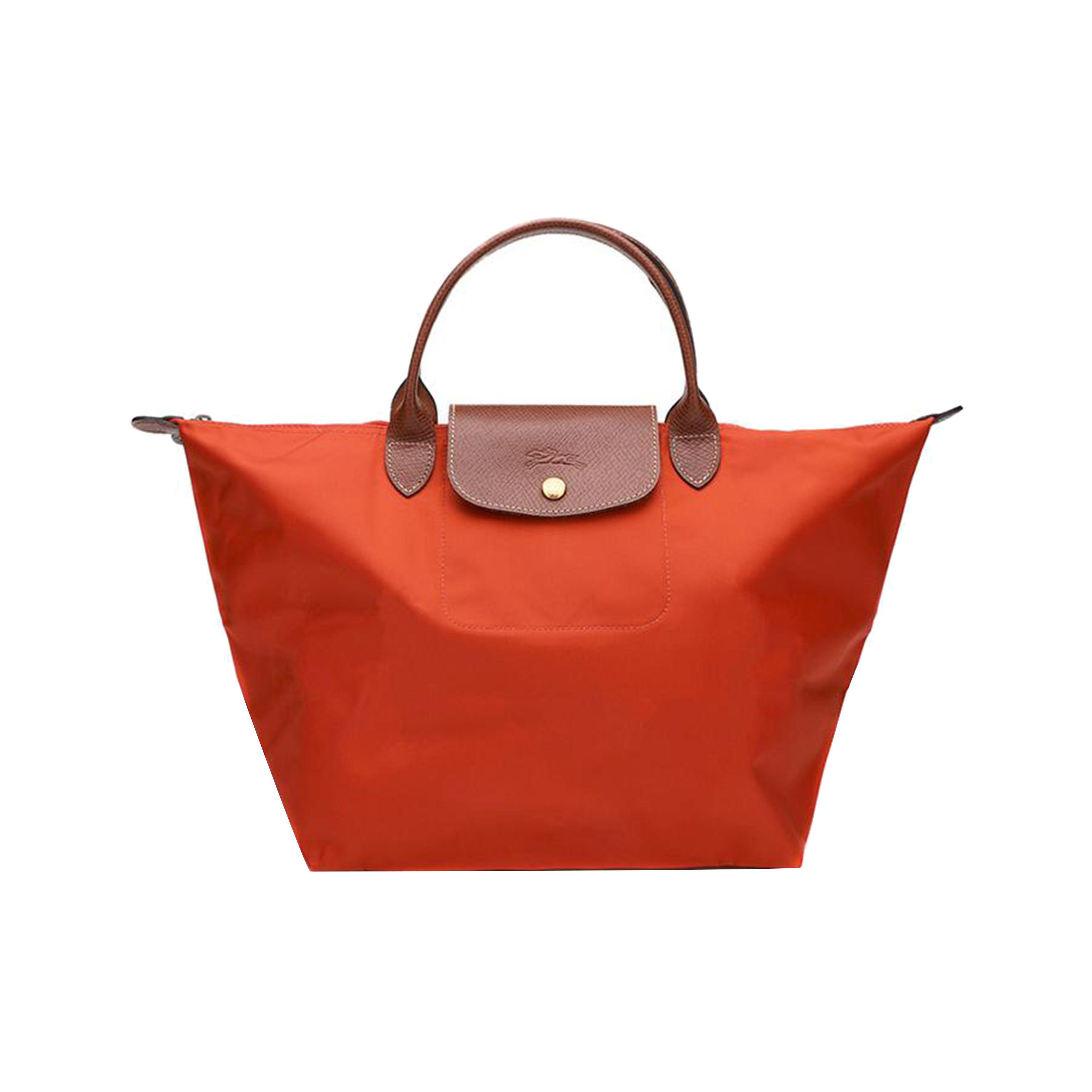 

Longchamp Solid Logo Snap Nylon Dumpling Tote Bag Large Women tote bags Red 1623089D93 Red