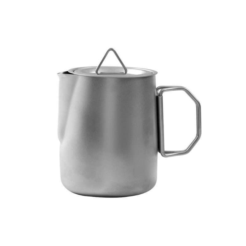 Camping Mug Set 304 Stainless Steel 4 Cups with Folding Handle Portable Tea Coffee Cup Lightweight for Hiking Travelling Picnic