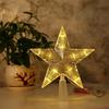 Christmas Tree Topper Star Lighted Decoration Illuminated Star Ornament for Holiday Tree Decor Festive Lighting