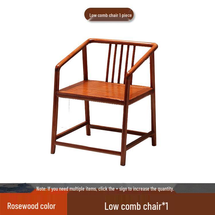Solid Wood Chinese Style Round Chair Set: 3-Piece with Backrest and Tea Table, Antique Design for Balcony or Leisure.