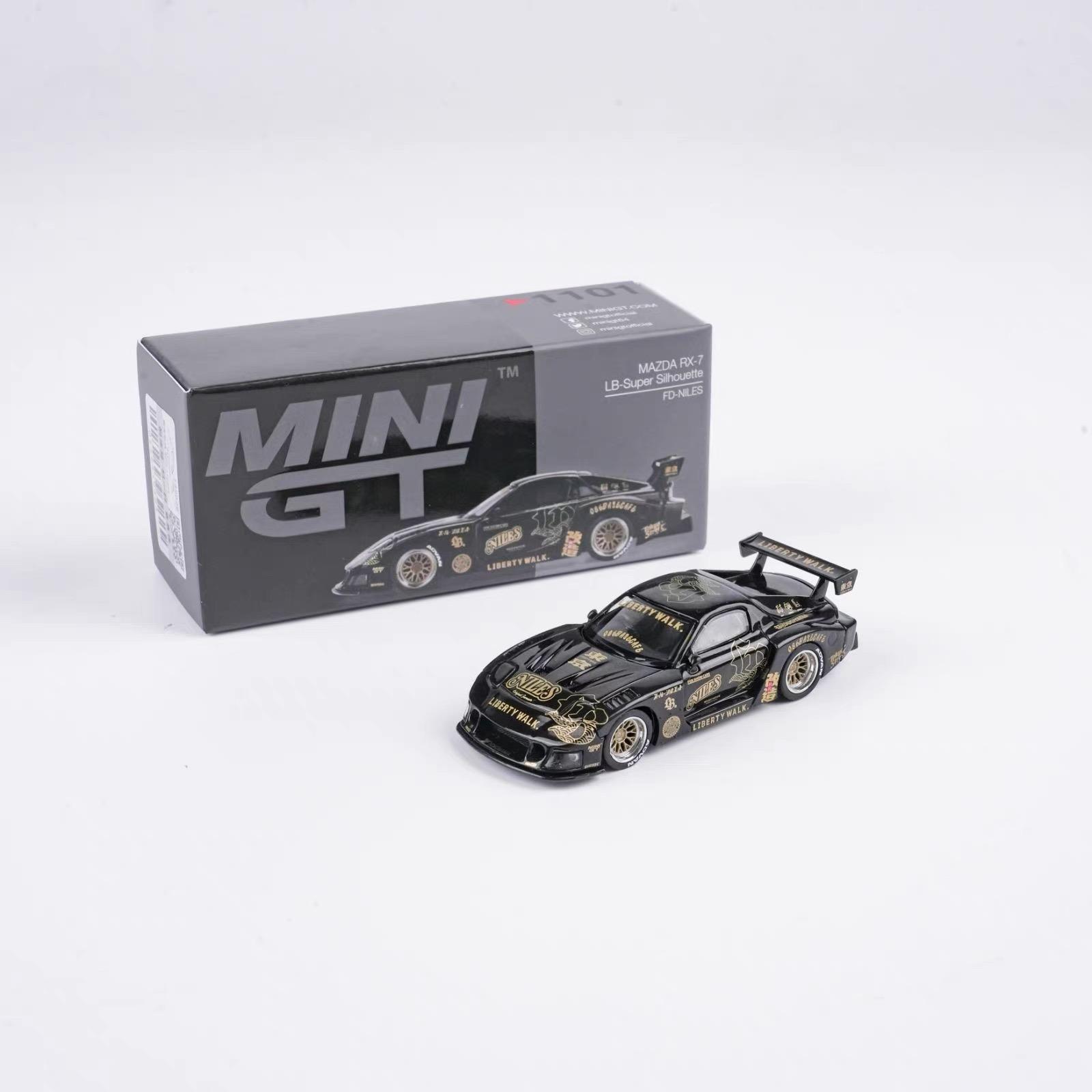 

MINIGT 1101 In Stock 1:64 LBWK MAZDA RX7 LB Super Silhouette FD NILES Diecast Car Model Collection Toys