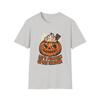 Unisex Softstyle T-Shirt Herren Damen Tees Oberteil Freches Jack-O'-Lantern Zimt Kürbis Halloween Herbst