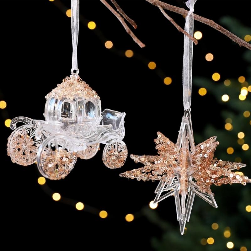 Shatterproof Acrylic Snowflakes Hanging Decorations For Indoor and Outdoor Christmas Displays