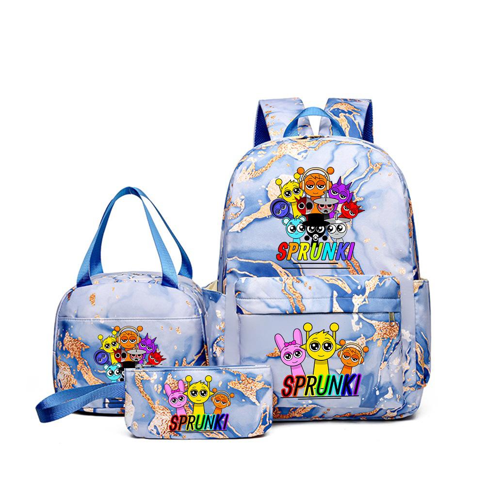 Rhythm Box Student School Bag Children's Backpack Backpack Three-piece Set