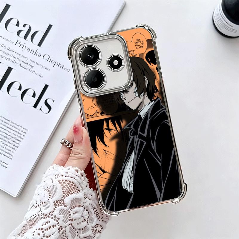 Bungo Stray Dogs Manga Soft Phone Case For Xiaomi Redmi Note 14 15 Pro Plus 13 12 11S 11T 5G 10 9S 9 Plating Anti-Fall Fundas