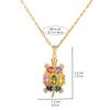 Classic Charm Micro-inlaid Colorful Opposite Sex Zircon Small Turtle Necklace Exquisite Fashion All-match Gift