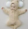 Autumn & Winter Baby Romper: Super Cute Imitation Mink Jumpsuit with Bear Foot Covering for Boys & Girls