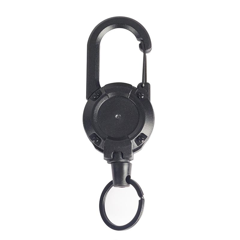 Outdoor Retractable Key Chain Mountaineering Buckle Key Chain Anti-loss Anti-theft High Rebound Metal Easy To Pull