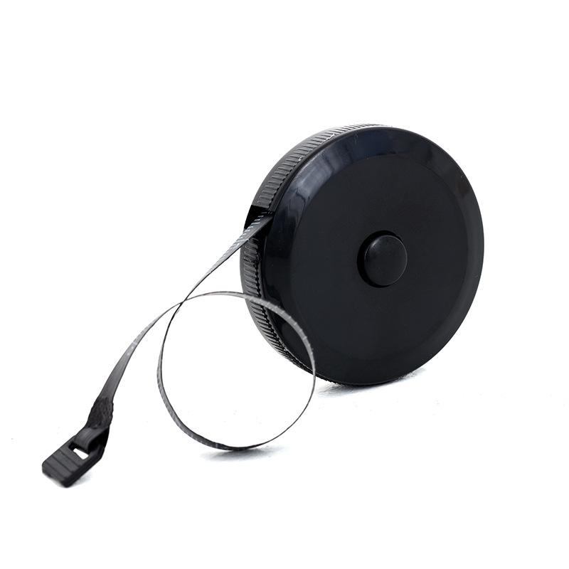 1.5 Meter Black Small Tape Measure with Three Waists Hip Circumference Chest Circumference Automatic Retractable Tape Measure