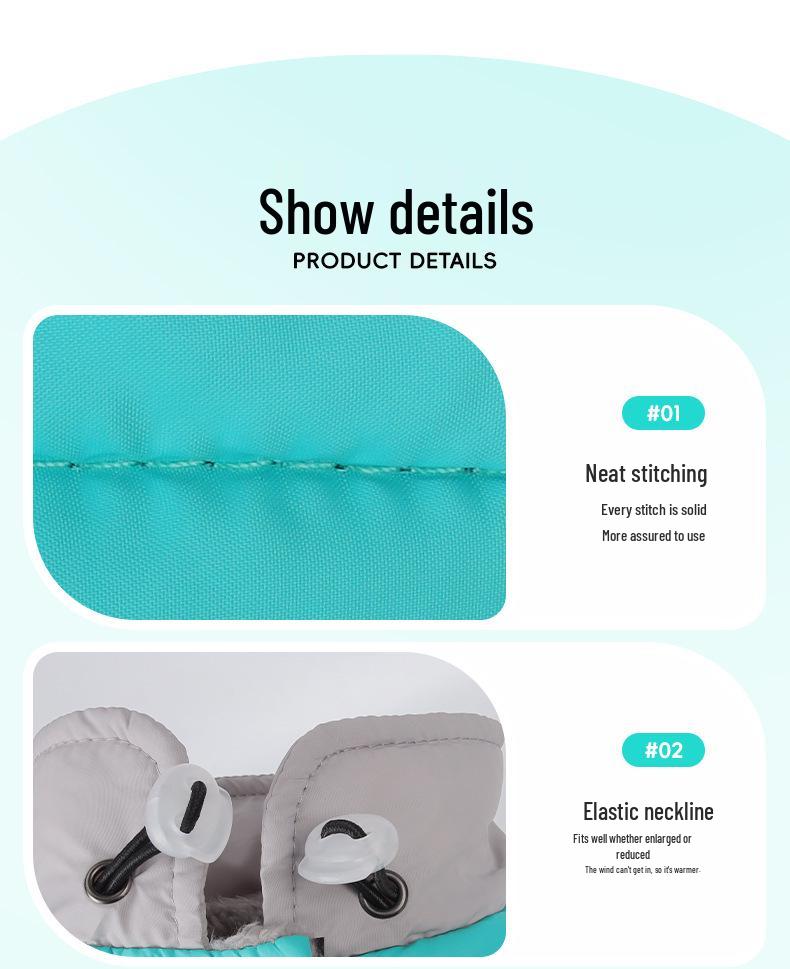 Reflective Four-Legged Cotton Dog Coat for Cold Weather