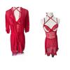 Large Size Erotic Underwear Pure Milk Lace Backless Mesh Dress Perspective Temptation Loungewear Set