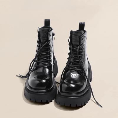 Weiche Lederversion~ Martin Stiefel Damen 2025 neu Britischer Stil Explosive Stiefel Damen Herbst und Winter Samt Erhöhung Dicksohlige Kurze Stiefel