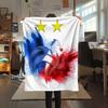 1PC France National Football Team Patterned Flannel Blanket Suitable For All Seasons for Home Decor Warmth and Comfort Gifts Holiday Present
