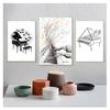 Nordic Line Draw Print abstrakte minimalistische Wandkunst Malerei dekorative Bild Home Decor schwarz weiß Klavier Leinwand Poster
