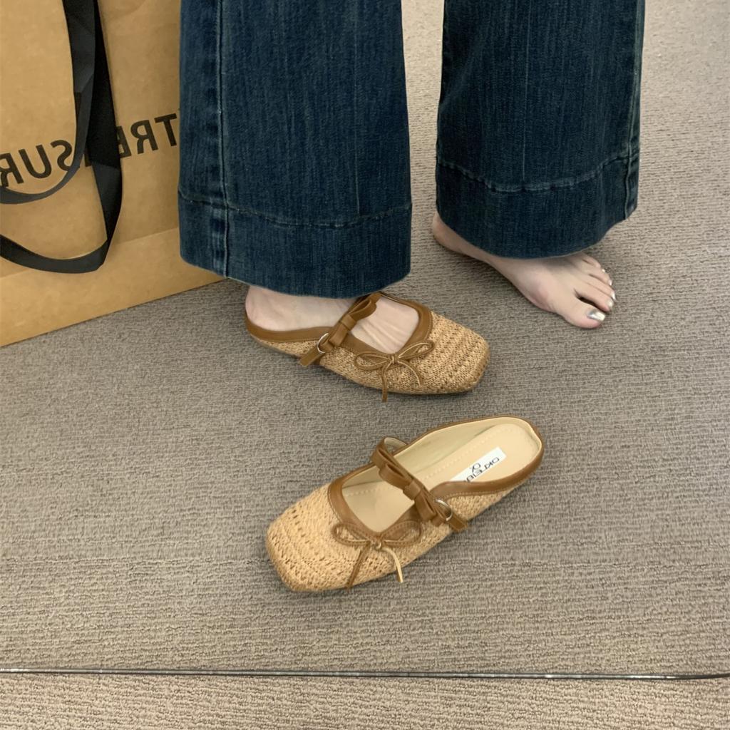 Fashion Shoes Ladies' Slippers Cover Toe Luxury Slides Butterfly-Knot Designer Butterfly-knot Slippers Casual Cover Toe Shoes Woman 2025