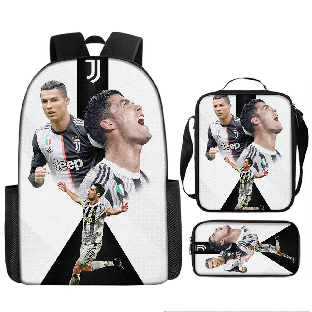 Children S School Bag, Backpack, Student Printed Pencil Bag, Backpack, Large-Capacity Three-Piece Set Backpack