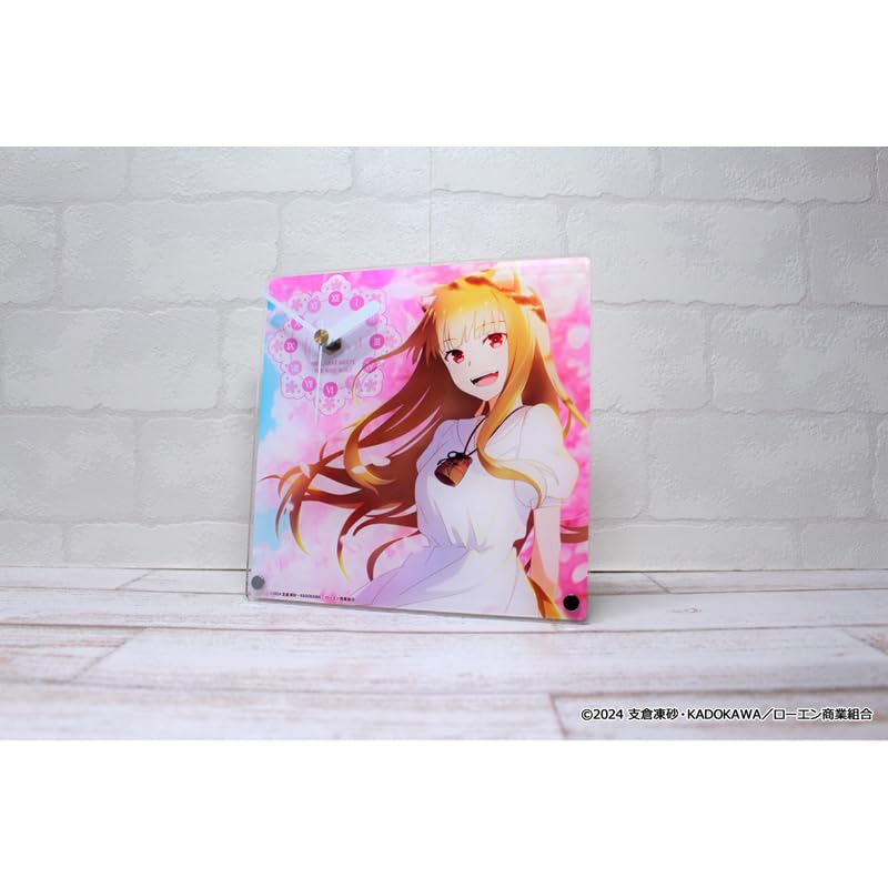 Seasonal Plants Spice and Wolf Acrylic Table Clock