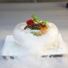 Transparent High-temperature Glass Bowl with Side Opening Dry Ice Bowl Creative Cuisine Tableware Special Restaurant Salad Bowl
