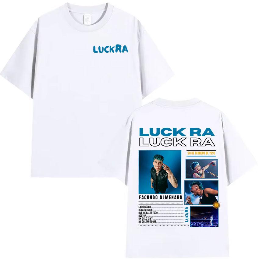 Rapper Luck Ra FACUNDO ALMENARA Album 2025 Graphic T Shirts Hip Hop Fashion Cotton Short Sleeve T-shirt Unisex Streetwear