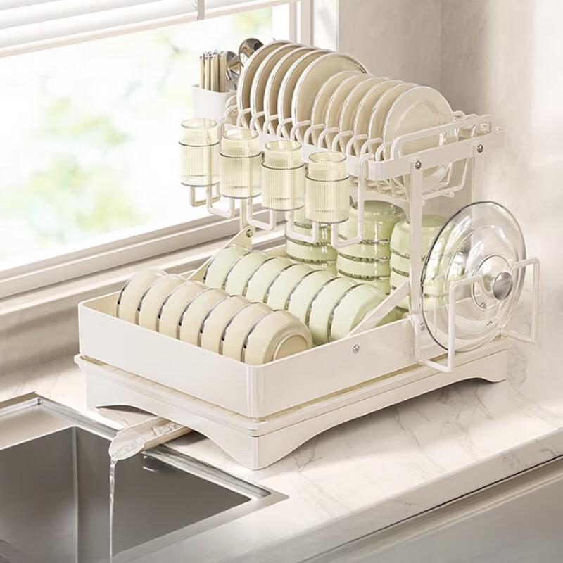 Folding Aluminum Kitchen Dish Drying & Storage Rack