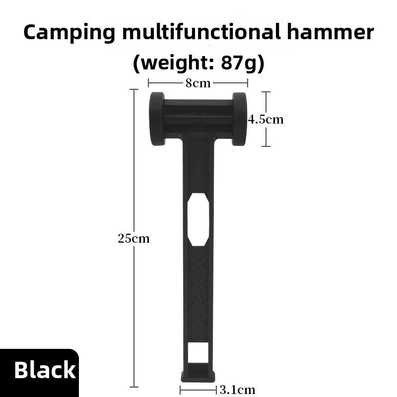 

1PCS Compact PE Mallet for Tent Stakes Lightweight Camping Hammer with Ergonomic Grip Outdoor Gear Accessory чёрный