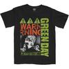 Herren Green Day Warning T-Shirt Groß Schwarz
