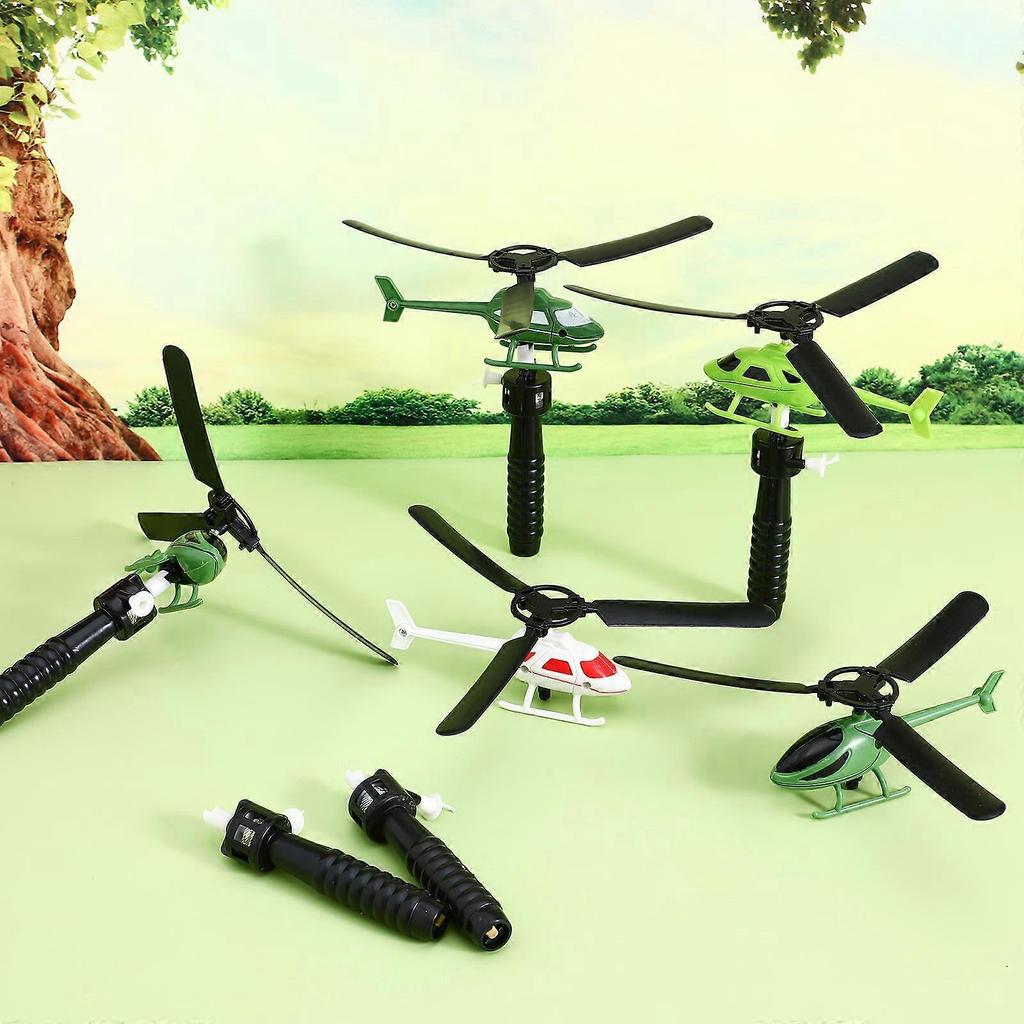 Kids Helicopter Toy Pull String Educational 5Pcs Creative Flight Plane Set