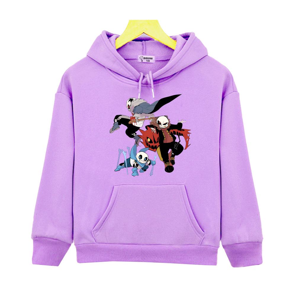 Undertale Sans Hoodies Casual Children Pullovers Long Sleeve Clothing Comfortable Fleece Pullovers Boys Girls Kids Sweatshirts