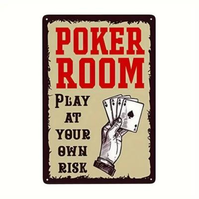 Vintage Poker Metal Tin Signs Poker Metal Signs Suitable For Men Cave Bar CardAluminum