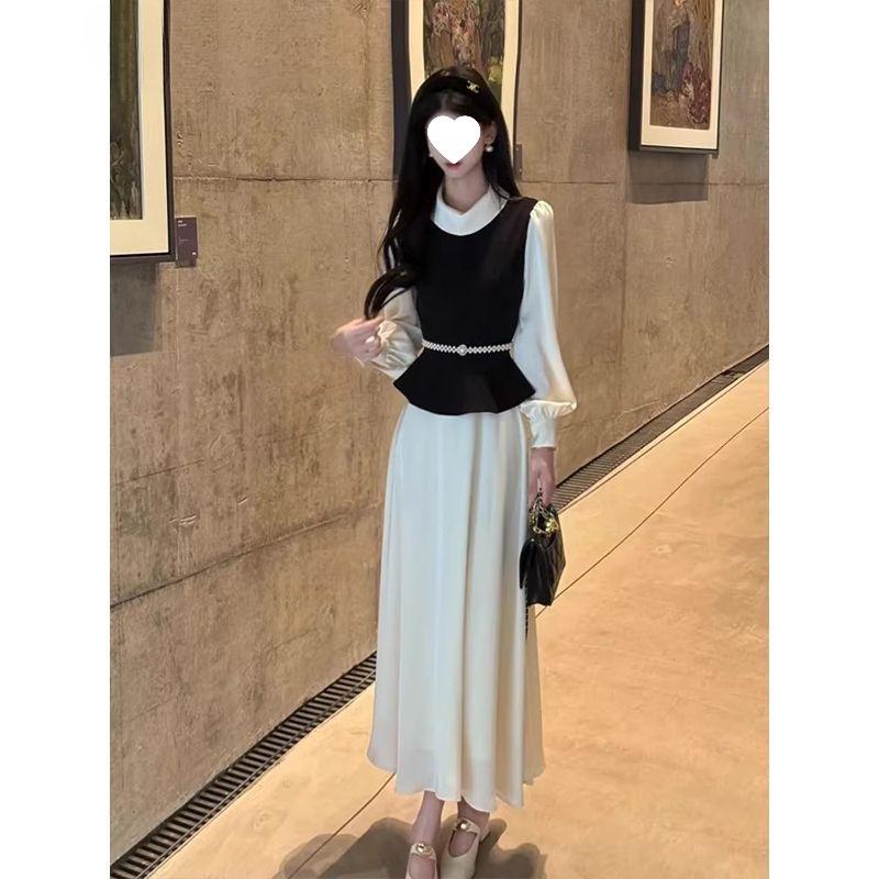 2026 Spring Fashion: Waist-Cinched Slim-Fit Top & Casual Midi Skirt Two-Piece Set