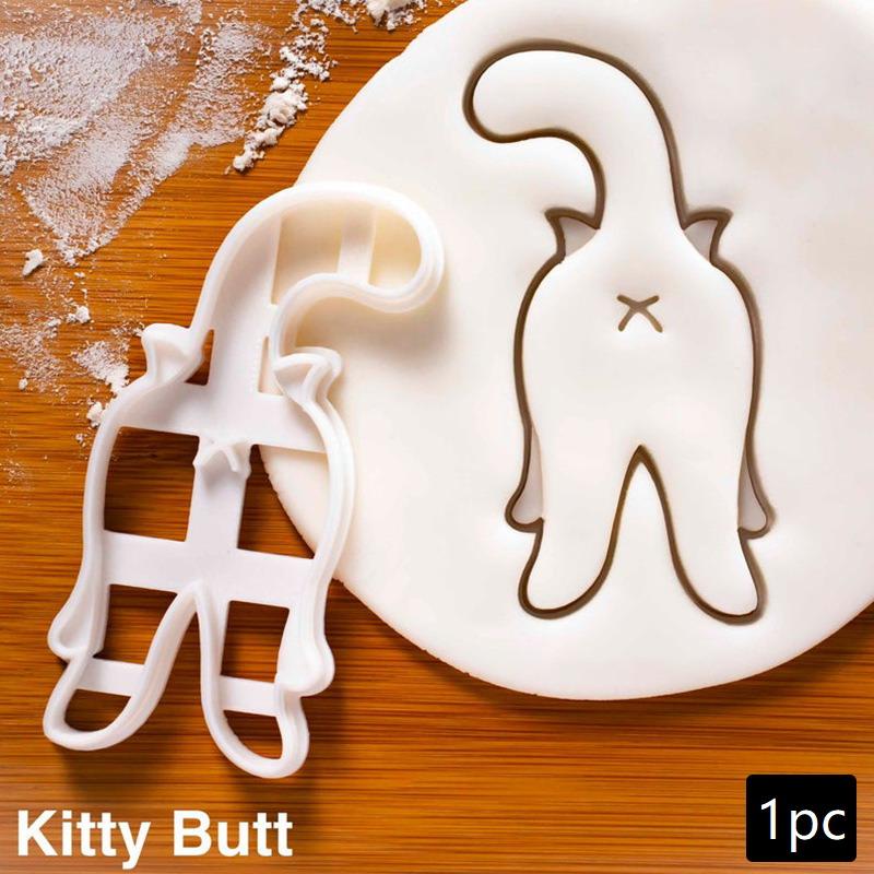 New Diy Animal Creative Tooth Shape Cookie Cutters Mold Cute Cat Biscuit Mold For Children Bakeware Cookie Stamp Baking Tools