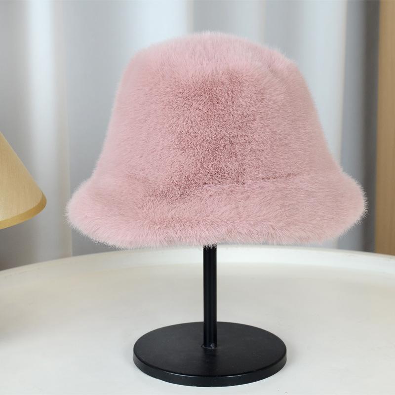 Fluffy Fur Women'S Winter Hat Winter Snow Ski Cap Female Faux Fur Thick Warm Windproof Hat Russian Hat Mink Fisherman'S Hat