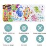 100x40CM Cartoon Sea Animal Bathtub Mat with Suction Cup Drain Holes Rectangle Bathroom PVC Non-slip Mat Machine Washable Kids Bath Shower Floor Mat
