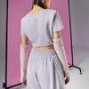 Adidas Dance Short Sleeve T-Shirt With Three Stripes Women Tops Silver Purple JI9794