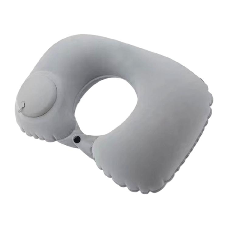 

Multipurpose Inflatable Neck Support Pillow Ideal for Commuting Flights and Workplace Quick Inflation Portable Designs серый