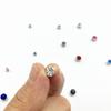 Crystal Round Shape Magnetic Fake Earring Studs No Piercing Gift For Friend Stimulating Acupoints