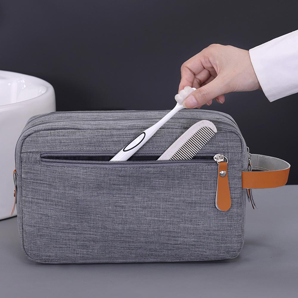 4041 Dual Layer Men Toiletry Bag Portable Travel Waterproof Cationic Fabric Cosmetic Storage Bag