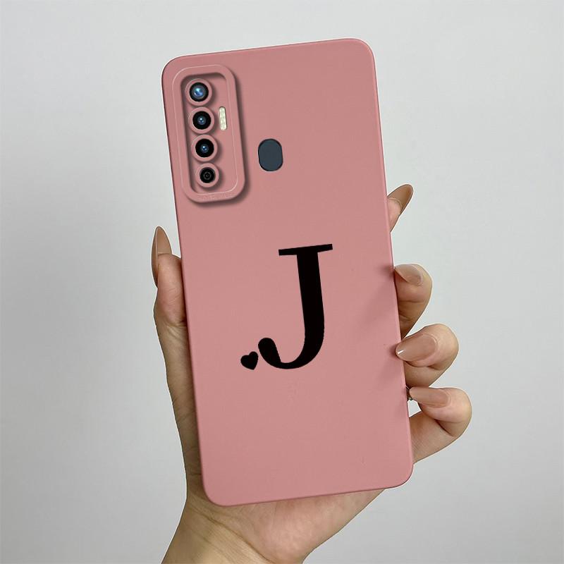 Funda for Tecno Camon 17 Case 4GB/6GB 128GB 6.6” Cute Letters Soft TPU Shockproof Liquid Silicone Phone Cover For Tecno Camon 17
