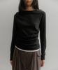 Oeoseoul Layered Tuck T-Shirt [Black]