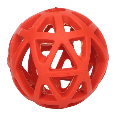 Hollow Dog Ball Bite Resistant Teeth Grinding Interactive Rubber Pet Chewing Ball Toy for Indoor Outdoor