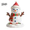 Exquisite Resin Craft for Shelf Christmas Figurine, Cute Clay Style Santa Snowman Gingerbread Man Charming Seasonal Ornaments Entrance Statue, Festive