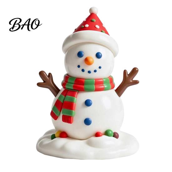 Exquisite Resin Craft for Shelf Christmas Figurine, Cute Clay Style Santa Snowman Gingerbread Man Charming Seasonal Ornaments Entrance Statue, Festive