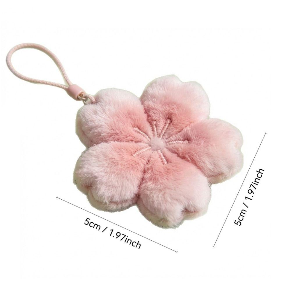 Sakura Series Bag Charm Plush Bag Pendant Fashion Keychain  Backpack Decoration