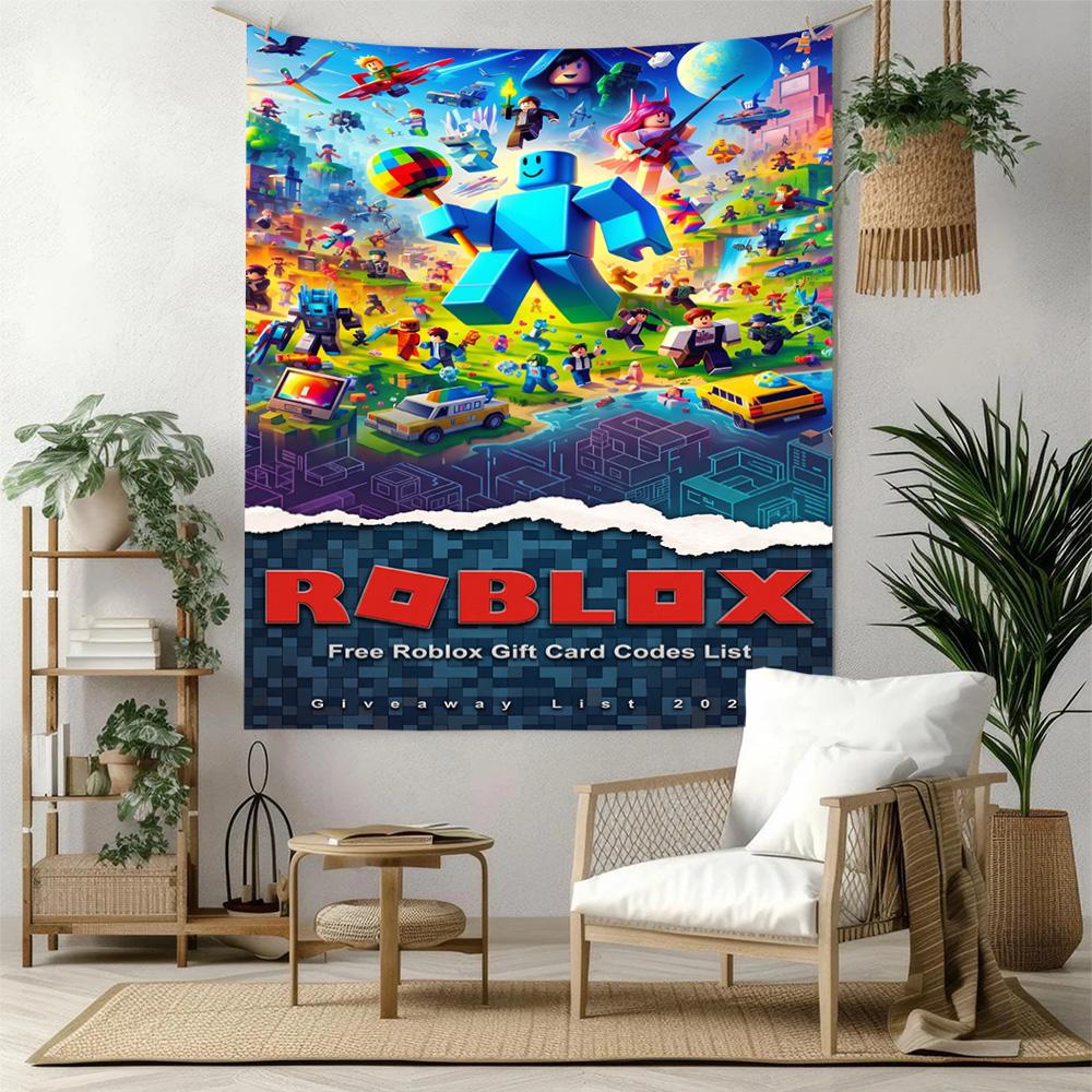 Roblox Wall Decor Tapestry Art For Pet Memorial Birthdaywedding Party Backdrop Family Gift