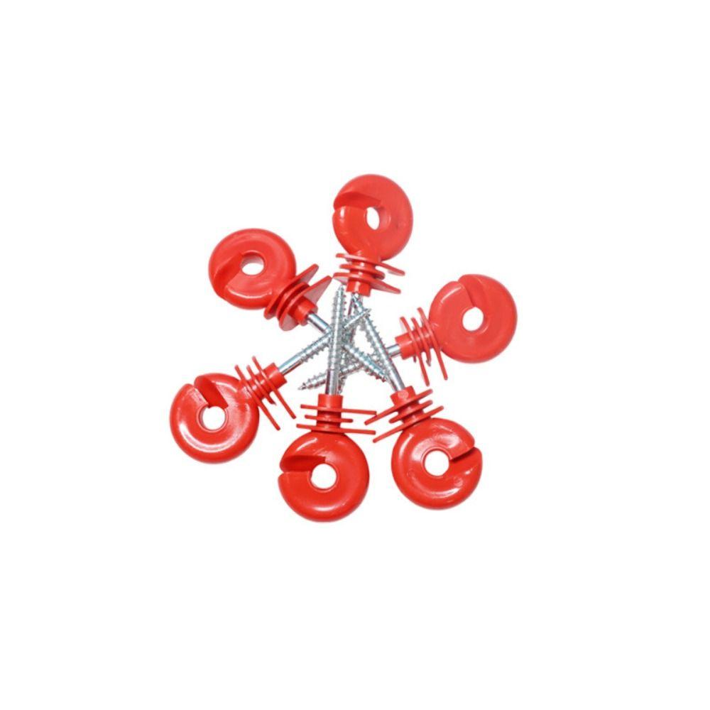 100Pcs Screw-In Wood Post Screw Great Insulation Sunproof Fence Ring Insulator Easy To Use Angled Slot