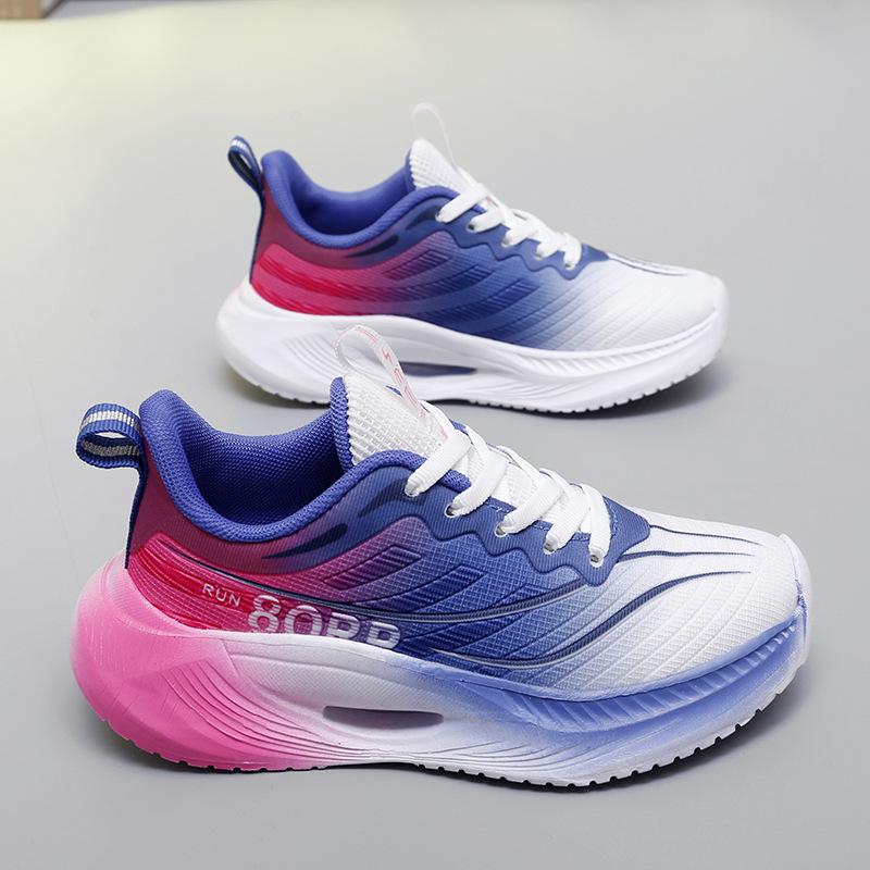 New dad running shoes men's four seasons children's students youth racing carbon board ultra-light shock absorption sports running shoes women