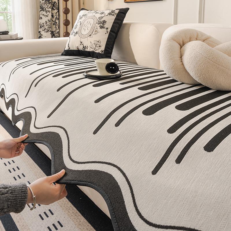 New Special-Shaped Sofa Cushion Universal In All Seasons, Simple And Modern High-End Sofa Seat Cushion Fixed Non-Slip Cover